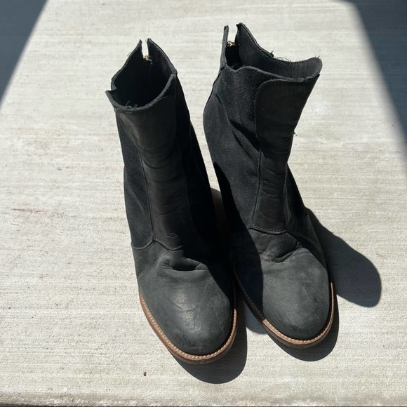 J. shoes Leather Ankle Booties - Picture 2 of 5